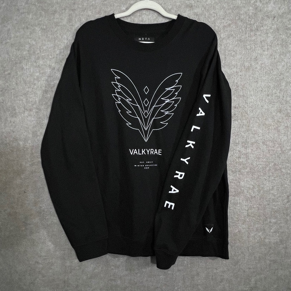 Valkyrae Meta Crewneck Sweatshirt XL YouTuber Gamer Merch Minimalist Streetwear